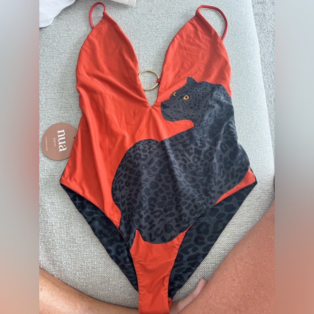 NUA one piece swimsuit. Animal print and Fantastic.